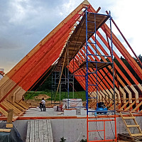 Фотографии для "Монтаж фальцевой кровли"